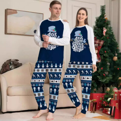 European style Christmas family pajamas supplier holiday sets