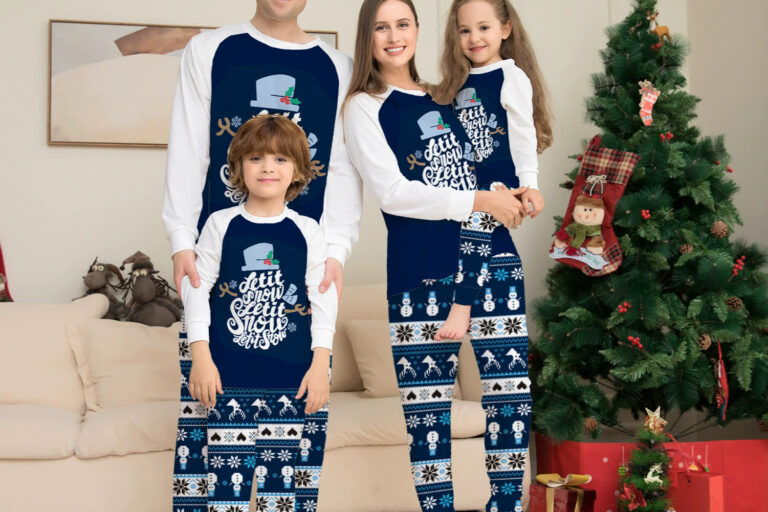 European style Christmas family pajamas supplier holiday sets