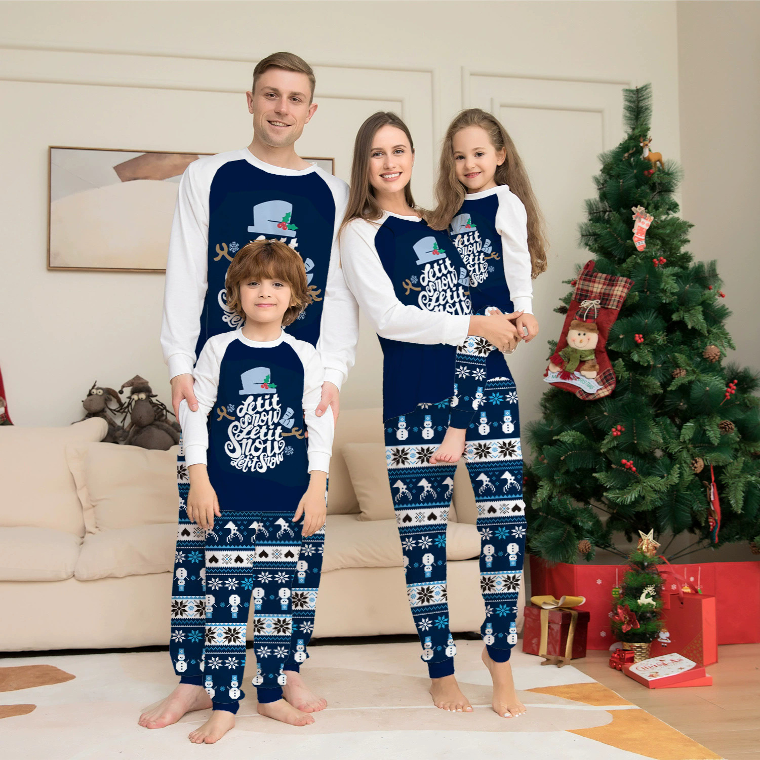 Christmas family pajamas supplier collection (5) European style Christmas family pajamas supplier holiday sets