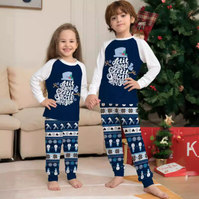 European style Christmas family pajamas supplier holiday sets