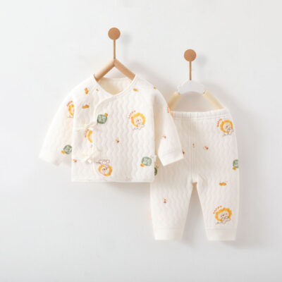 Cute cotton baby toddler pajamas spring autumn winter factory