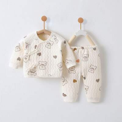 Cute cotton baby toddler pajamas spring autumn winter factory