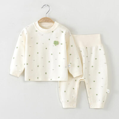 Cotton spring autumn two-piece baby toddler pajamas set