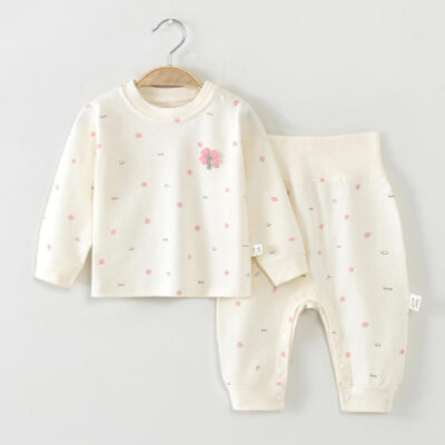Cotton spring autumn two-piece baby toddler pajamas set