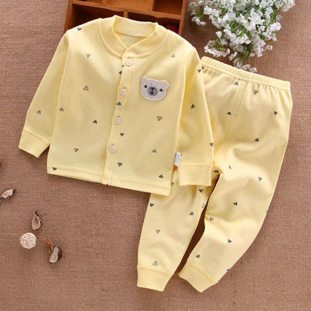 Soft cotton baby and toddler pajamas homewear set