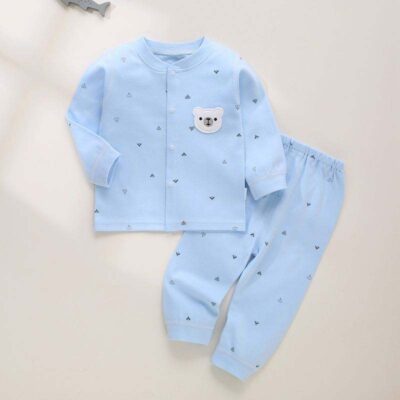 Soft cotton baby and toddler pajamas homewear set