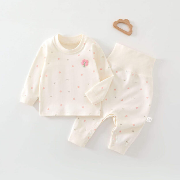 Cotton spring autumn two-piece baby toddler pajamas set