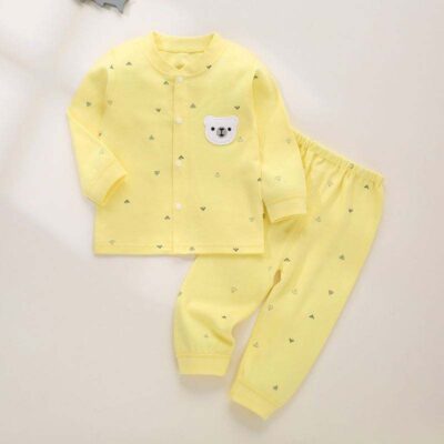 Soft cotton baby and toddler pajamas homewear set