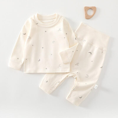 Cotton spring autumn two-piece baby toddler pajamas set