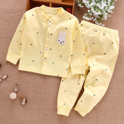 Soft cotton baby and toddler pajamas homewear set