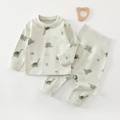 Cotton spring autumn two-piece baby toddler pajamas set