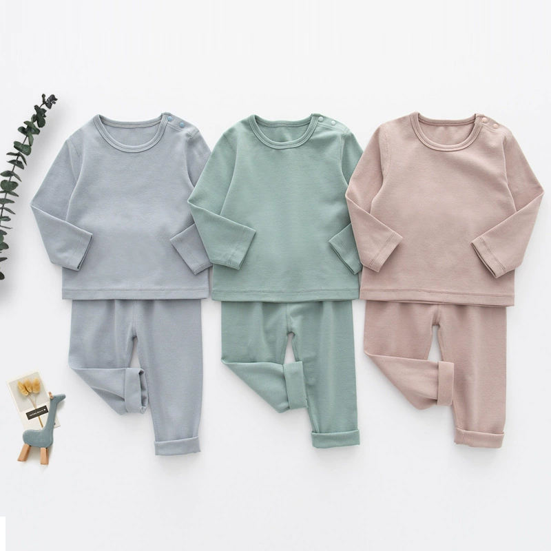 Cotton spring autumn baby toddler pajamas set for boys and girls