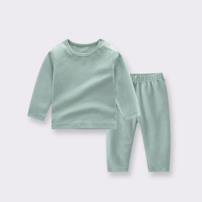 Cotton spring autumn baby toddler pajamas set for boys and girls