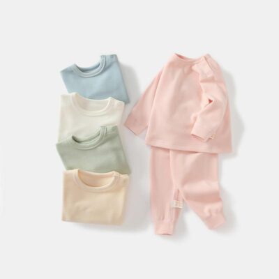 Cotton spring autumn baby toddler pajamas set for boys and girls