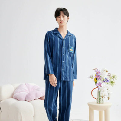 Couple cotton pajamas manufacturer autumn winter set