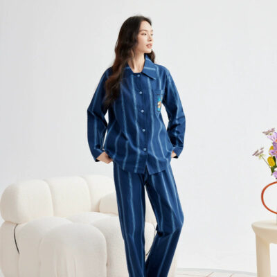Couple cotton pajamas manufacturer autumn winter set