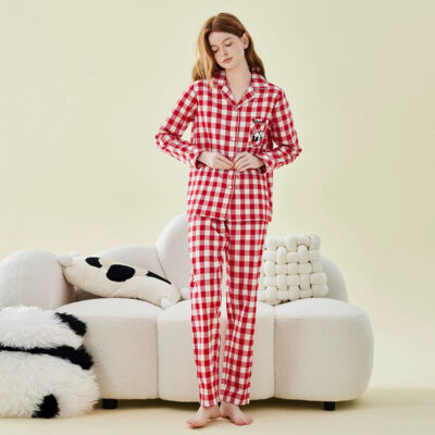 Couple cotton pajamas manufacturer autumn winter set