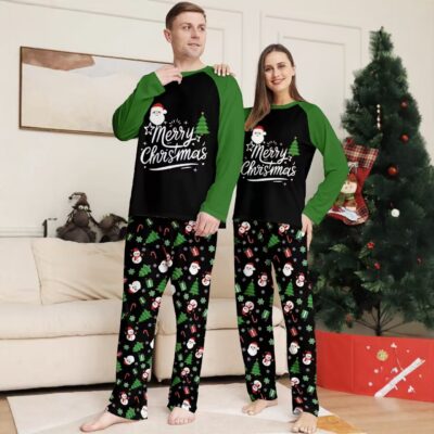 Custom Christmas family pajamas matching holiday sets