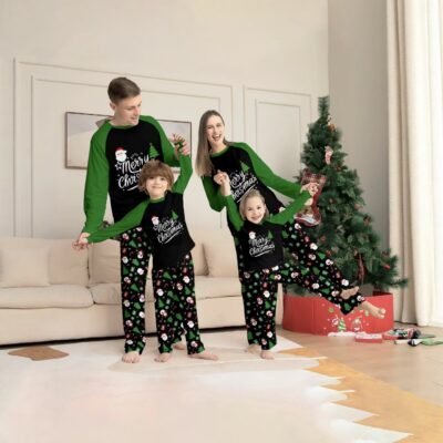 Custom Christmas family pajamas matching holiday sets