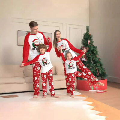 Custom Christmas family pajamas matching holiday sets