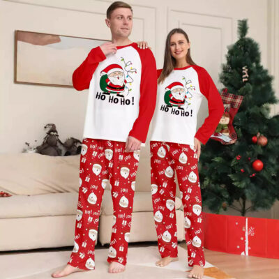 Custom Christmas family pajamas matching holiday sets