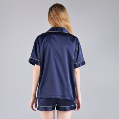 Custom summer women’s satin pajamas short sleeve set