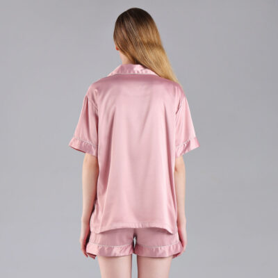 Custom summer women’s satin pajamas short sleeve set