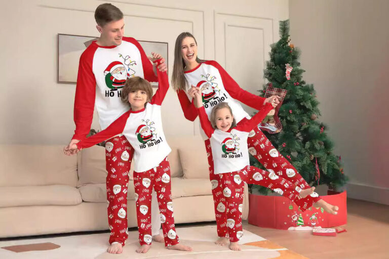 Elegant Christmas family pajamas bulk holiday sets