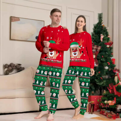 Elegant Christmas family pajamas bulk holiday sets