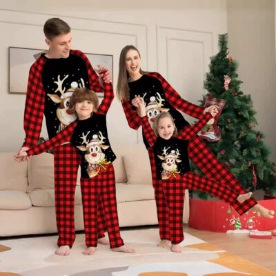 Elegant Christmas family pajamas bulk holiday sets