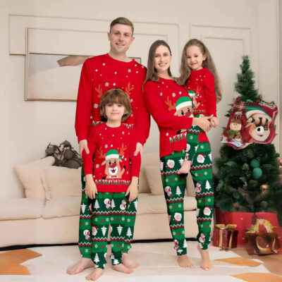Elegant Christmas family pajamas bulk holiday sets