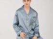 Luxury long sleeve men’s silk pajamas manufacturer