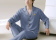 Satin pajamas bulk spring autumn long sleeve cardigan set
