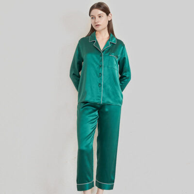 Women’s silk pajamas wholesale long sleeve pants set