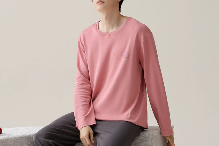 Men’s cotton pajamas factory spring autumn loungewear set