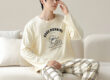 Men’s cotton pajamas factory spring autumn loungewear set