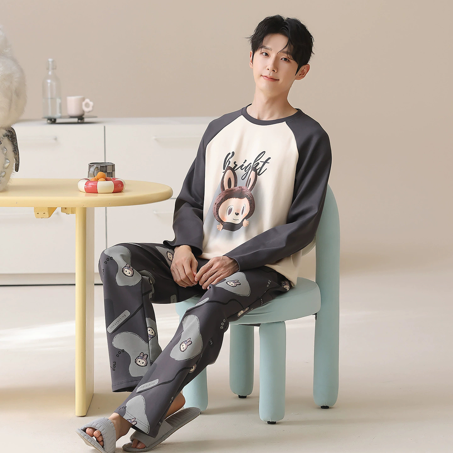 Men’s cotton pajamas wholesale collection (5) Men’s cotton pajamas wholesale spring autumn long sleeve