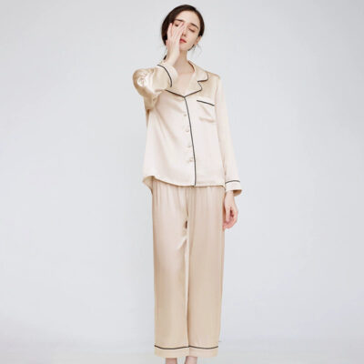Women’s silk pajamas wholesale spring autumn luxury set