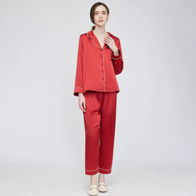 Women’s silk pajamas wholesale spring autumn luxury set