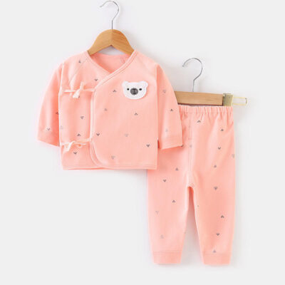 Trendy spring autumn baby and toddler pajamas wholesale set