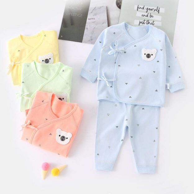 Trendy spring autumn baby and toddler pajamas wholesale set