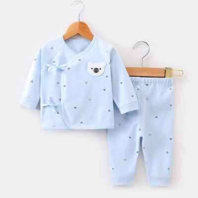Trendy spring autumn baby and toddler pajamas wholesale set