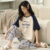 Women’s cotton pajamas bulk summer short sleeve set
