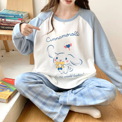 Fashion cute women’s cotton pajamas manufacturer set