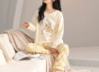 Women’s cotton pajamas supplier cartoon loose spring autumn set