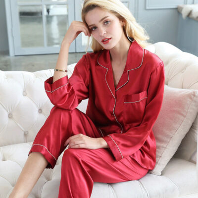 Women’s silk pajamas factory spring autumn loungewear