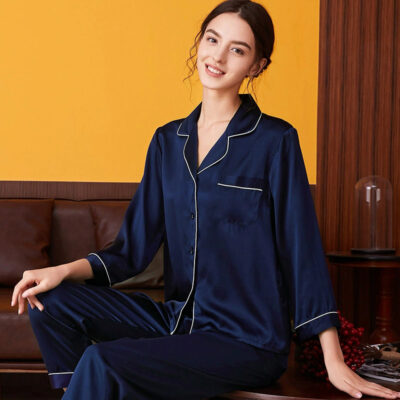 Women’s silk pajamas factory spring autumn loungewear
