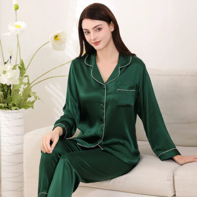 Women’s silk pajamas factory spring autumn loungewear