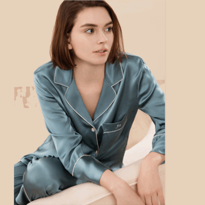 Women’s silk pajamas supplier new long sleeve set