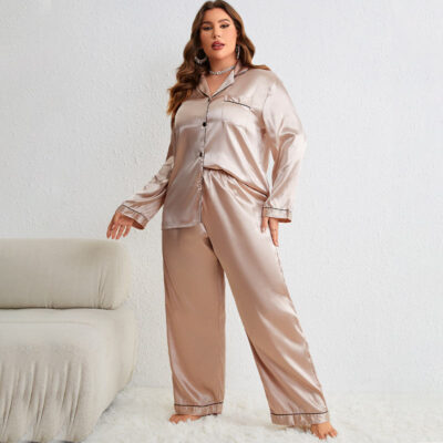 Silk plus size women’s loungewear pajamas factory
